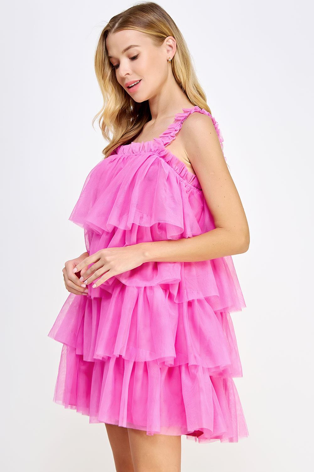 Tiered Tulle Mini Dress