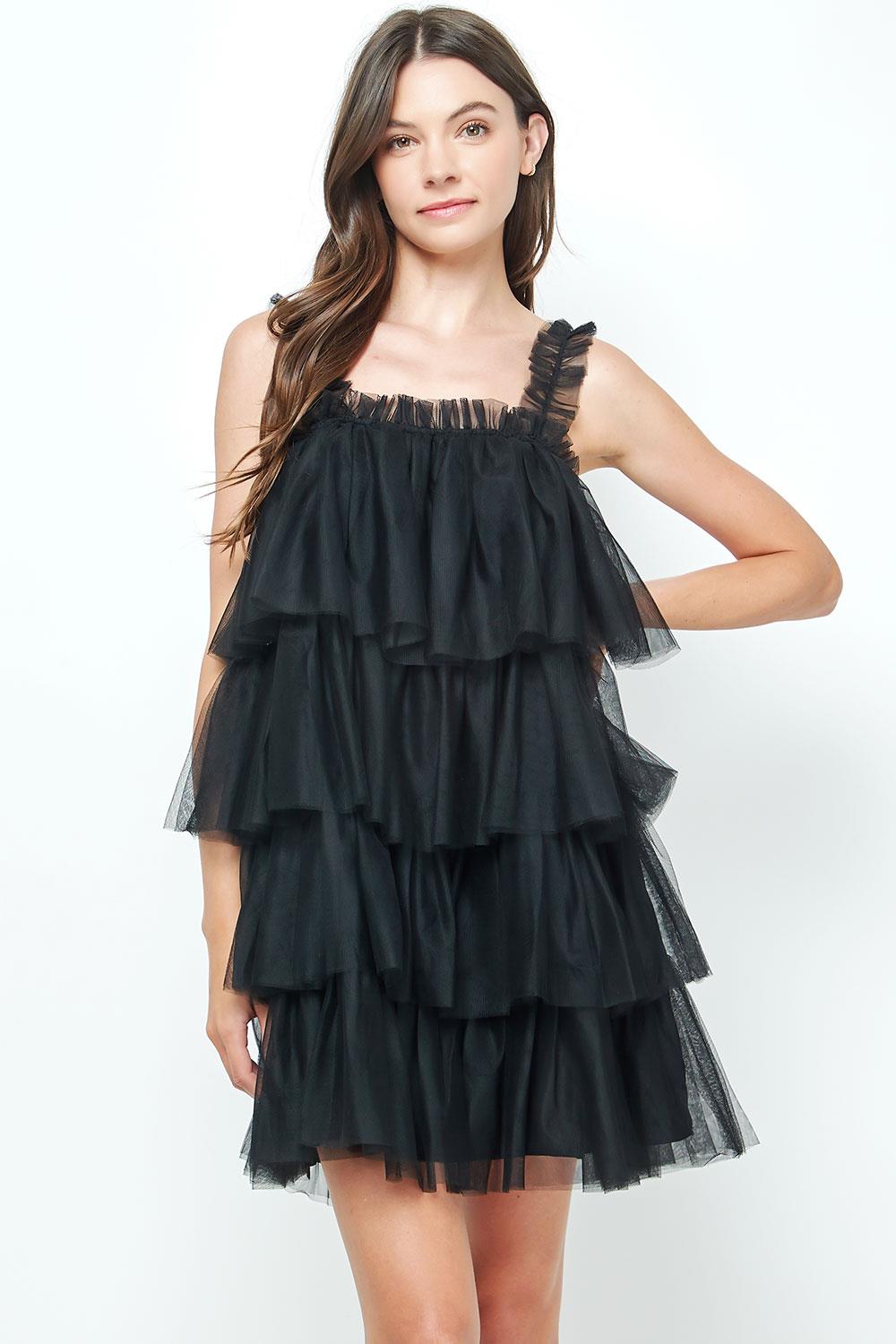 Tiered Tulle Mini Dress