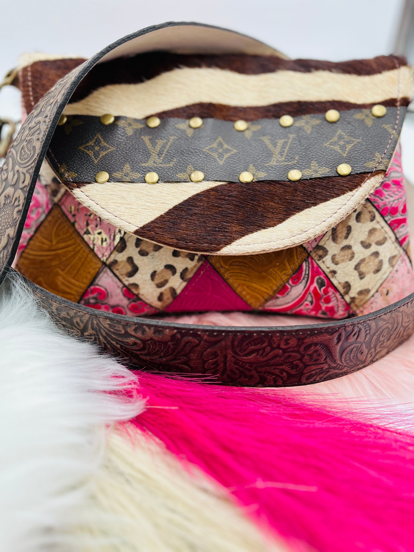 Carolina Patchwork Colorful Handbag