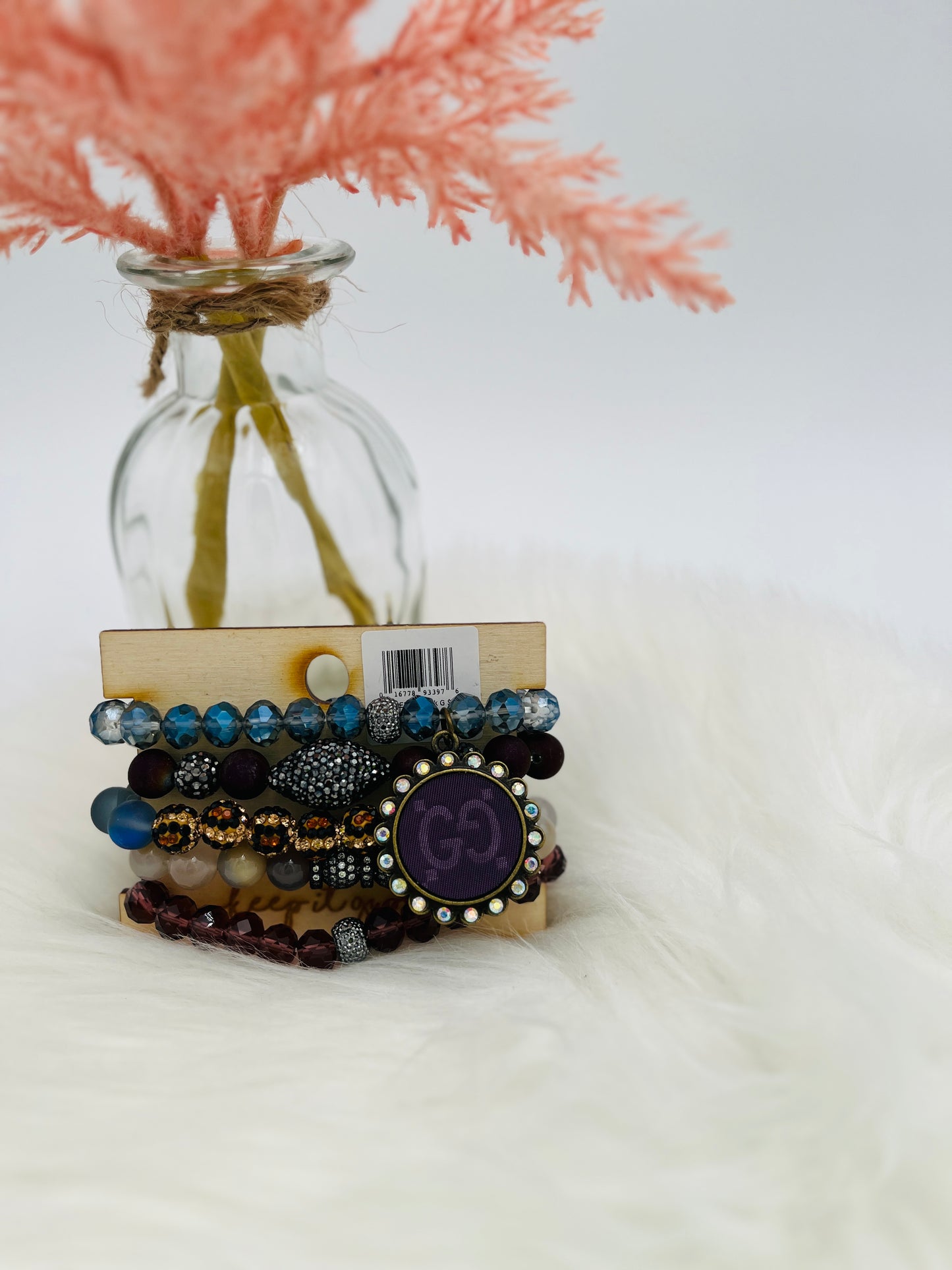 Bracelet Stack Leopard Purple