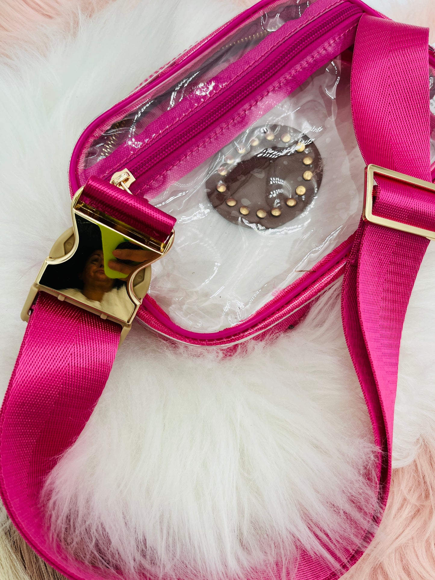 Stadium Bag Hot Pink Strap handbag