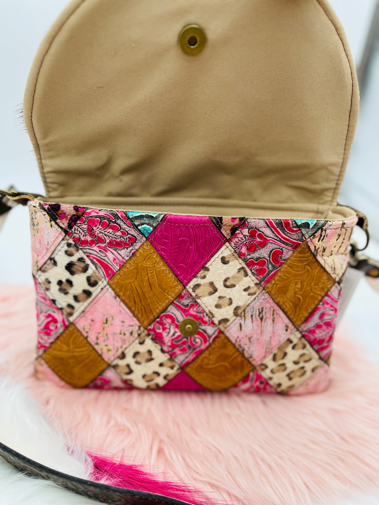 Carolina Patchwork Colorful Handbag