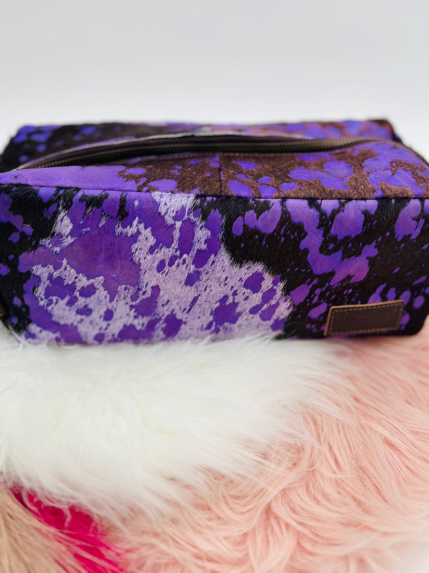 Make Up Shower Caddy Tote Toiletry Bag Purple black