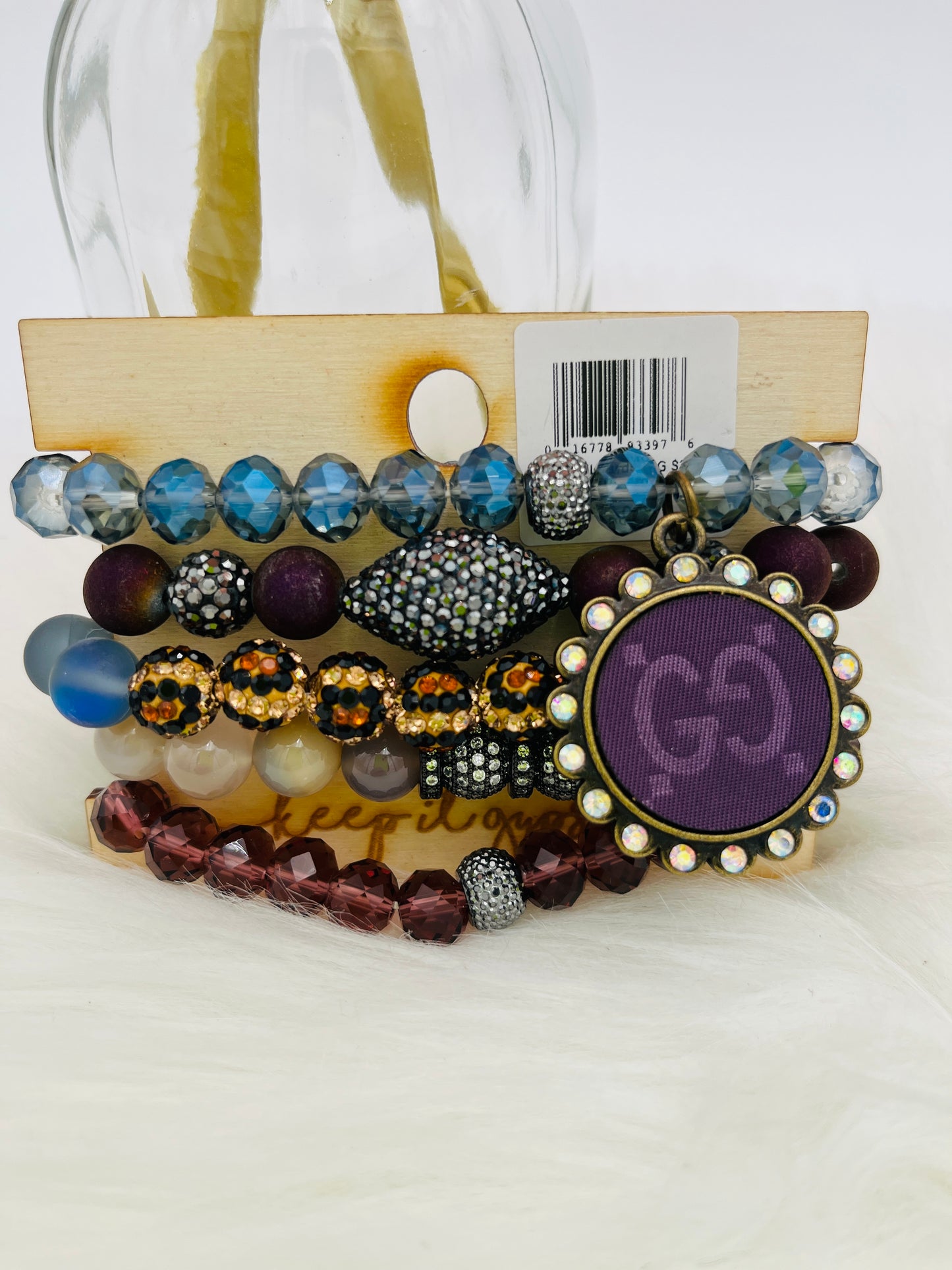 Bracelet Stack Leopard Purple