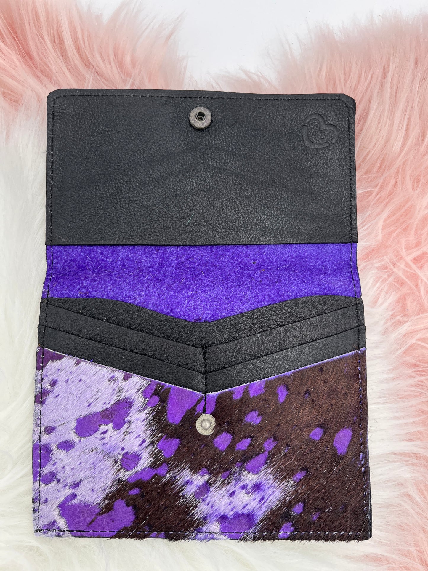 Wallet Card Holder Purple and Black
