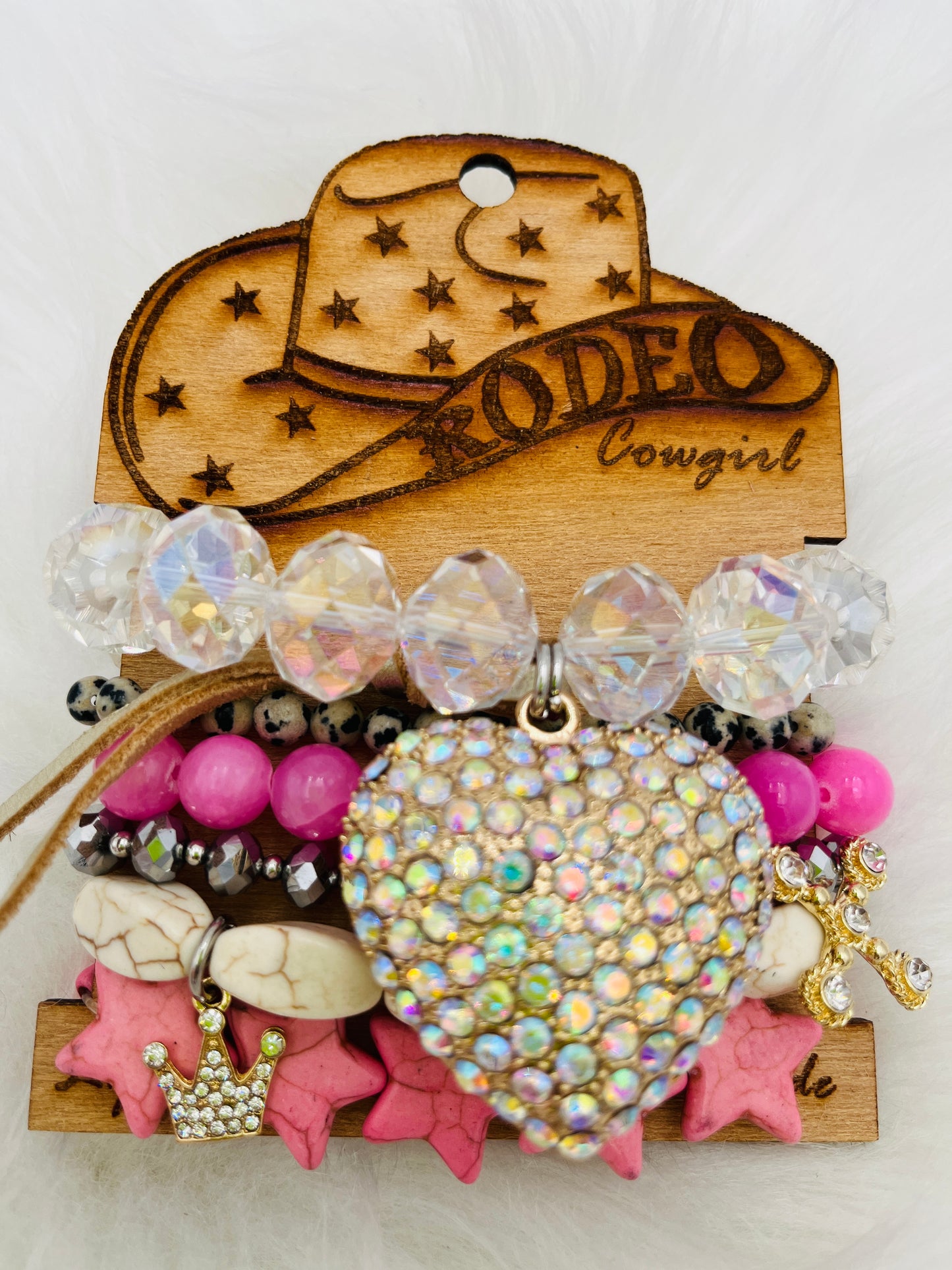 Bracelet Stack Pink Heart