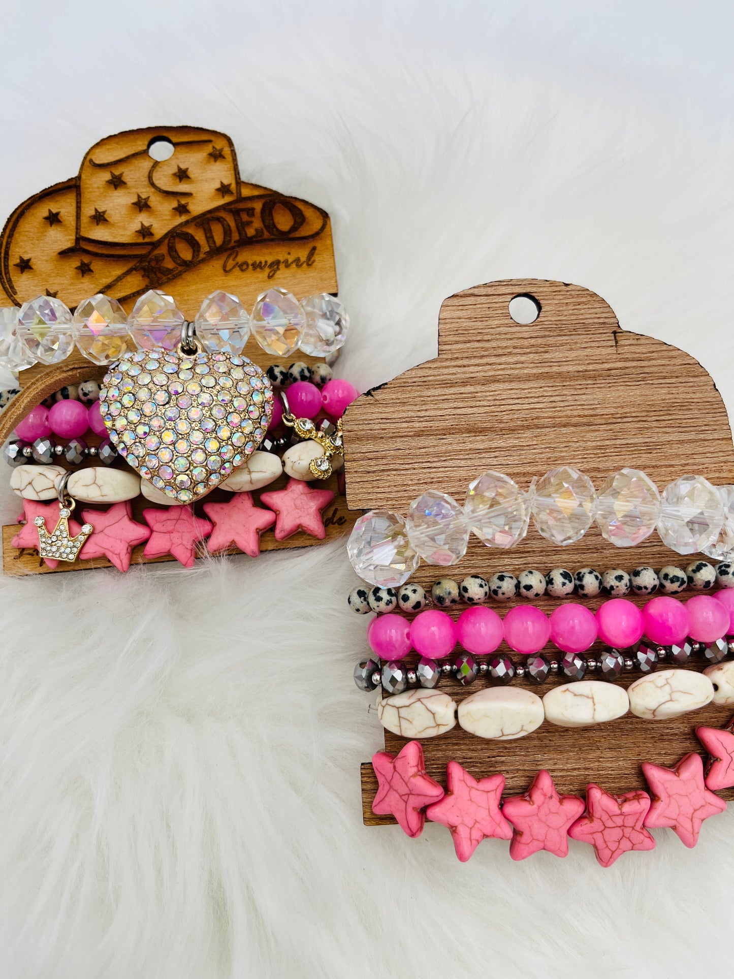 Bracelet Stack Pink Heart