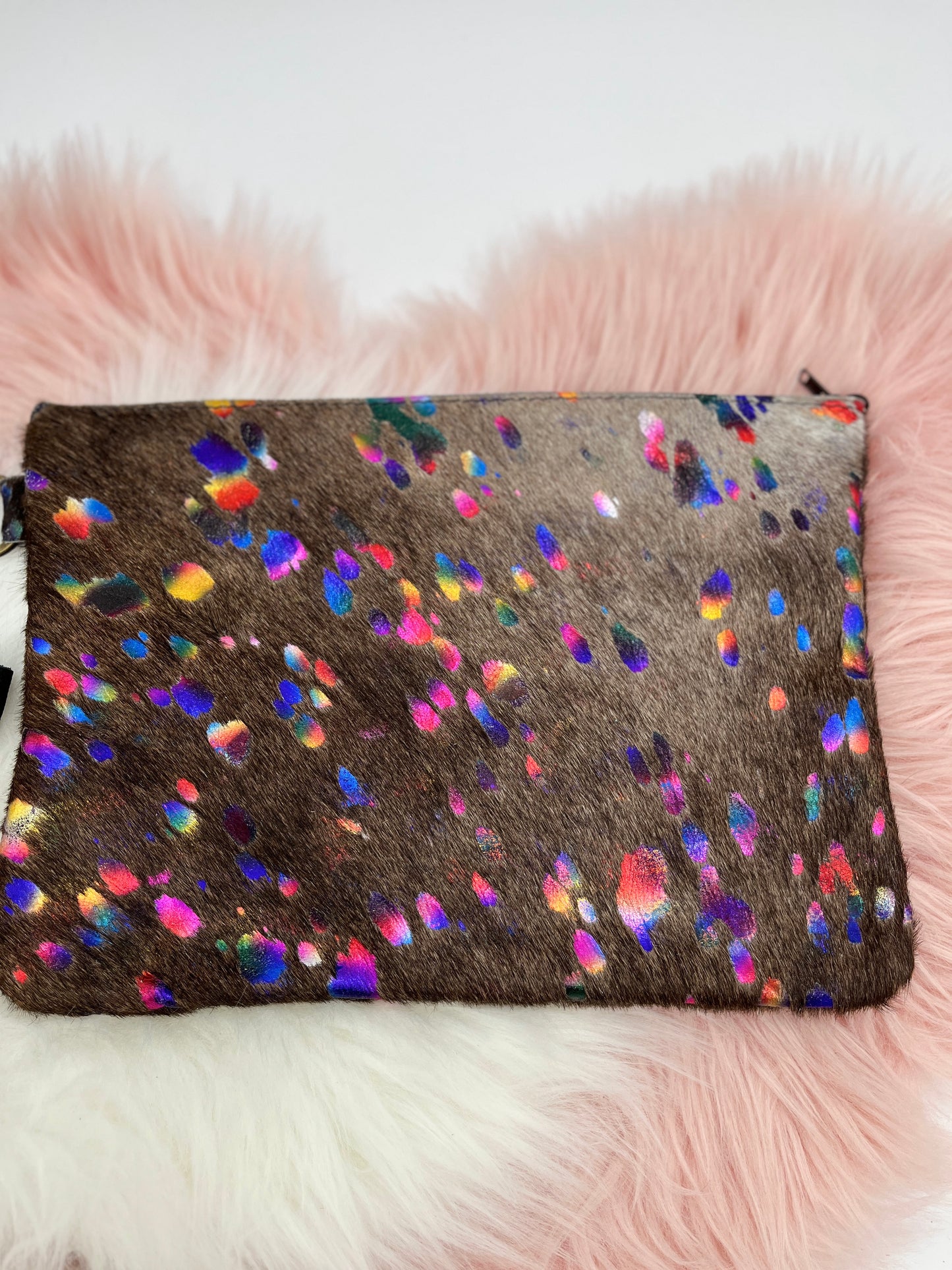 Makeup Bag Large Wristlet Everyday Bag Colorful Metallic
