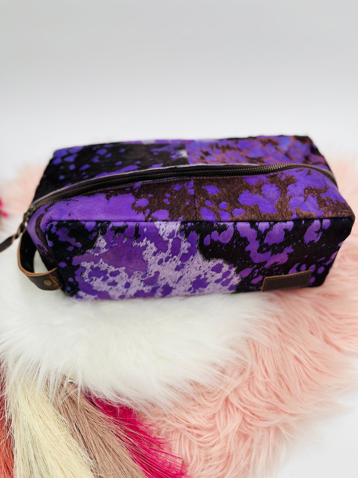Make Up Shower Caddy Tote Toiletry Bag Purple black