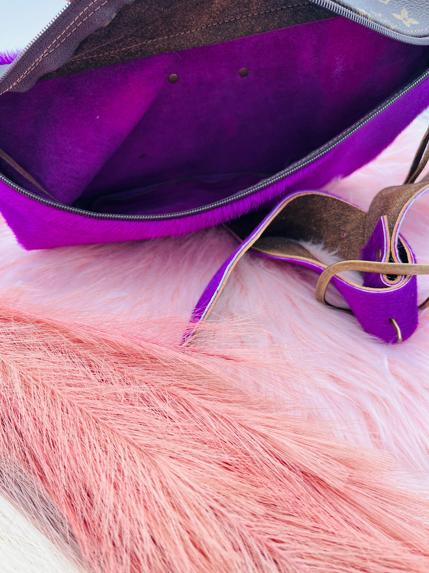 Fiesta BumBag Purple Hair on Hide