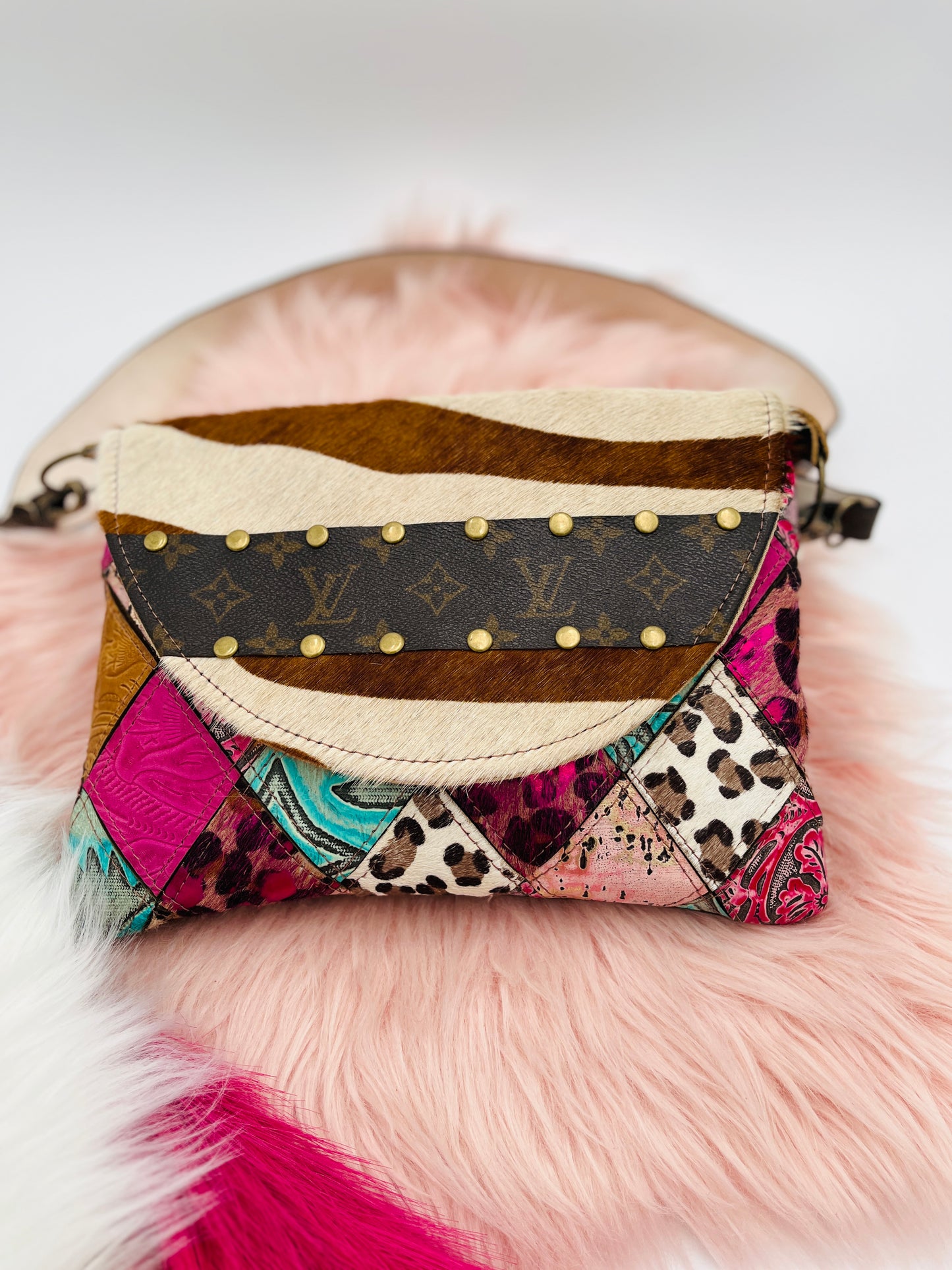 Carolina Patchwork Colorful (Pinks) Handbag