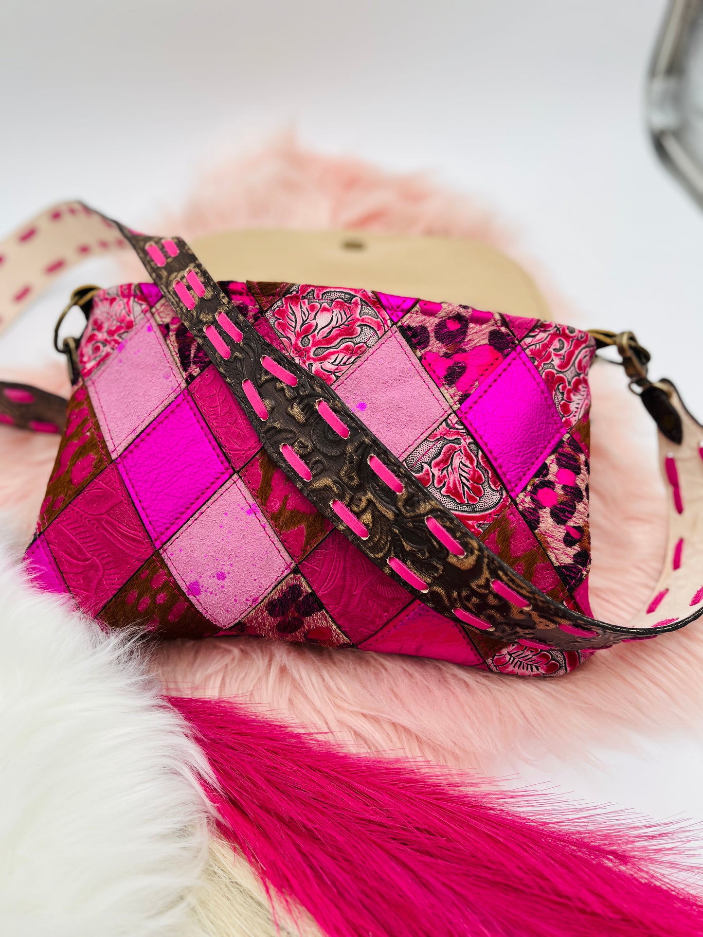 Carolina Patchwork Barbie Pink Handbag