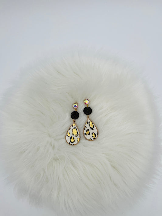 Earrings UCLV White Gold Leopard
