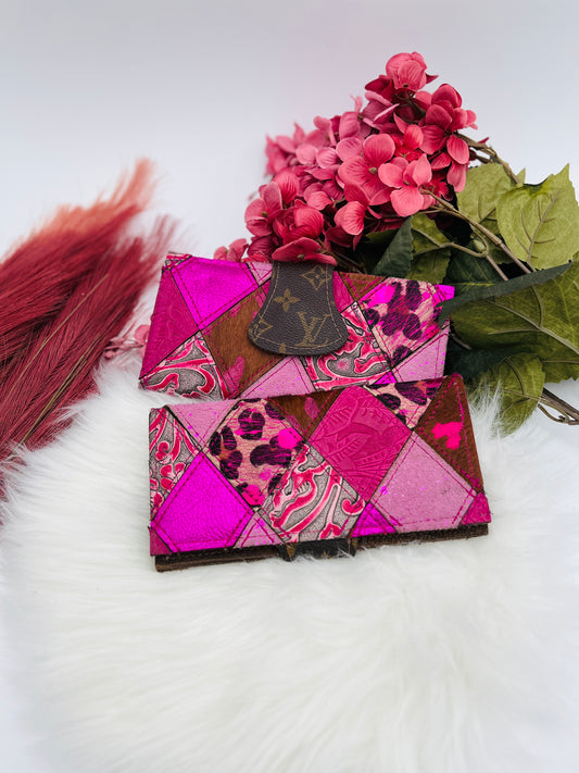 Pinky Patchwork Small Wallet