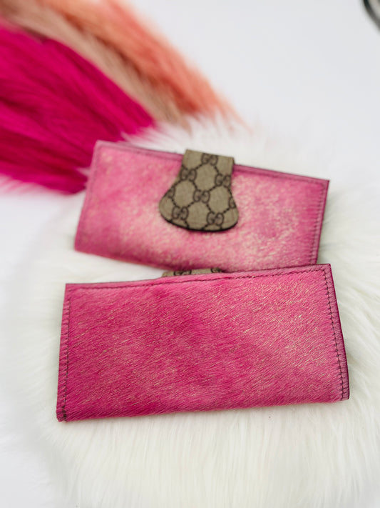 Pink Hair On Hide small wallet w/UCG