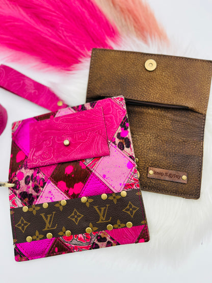 Fallon Pink Patchwork w/UCLV Wristlet