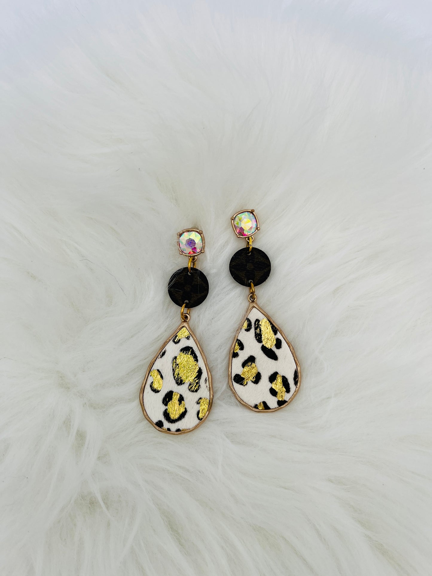 Earrings UCLV White Gold Leopard