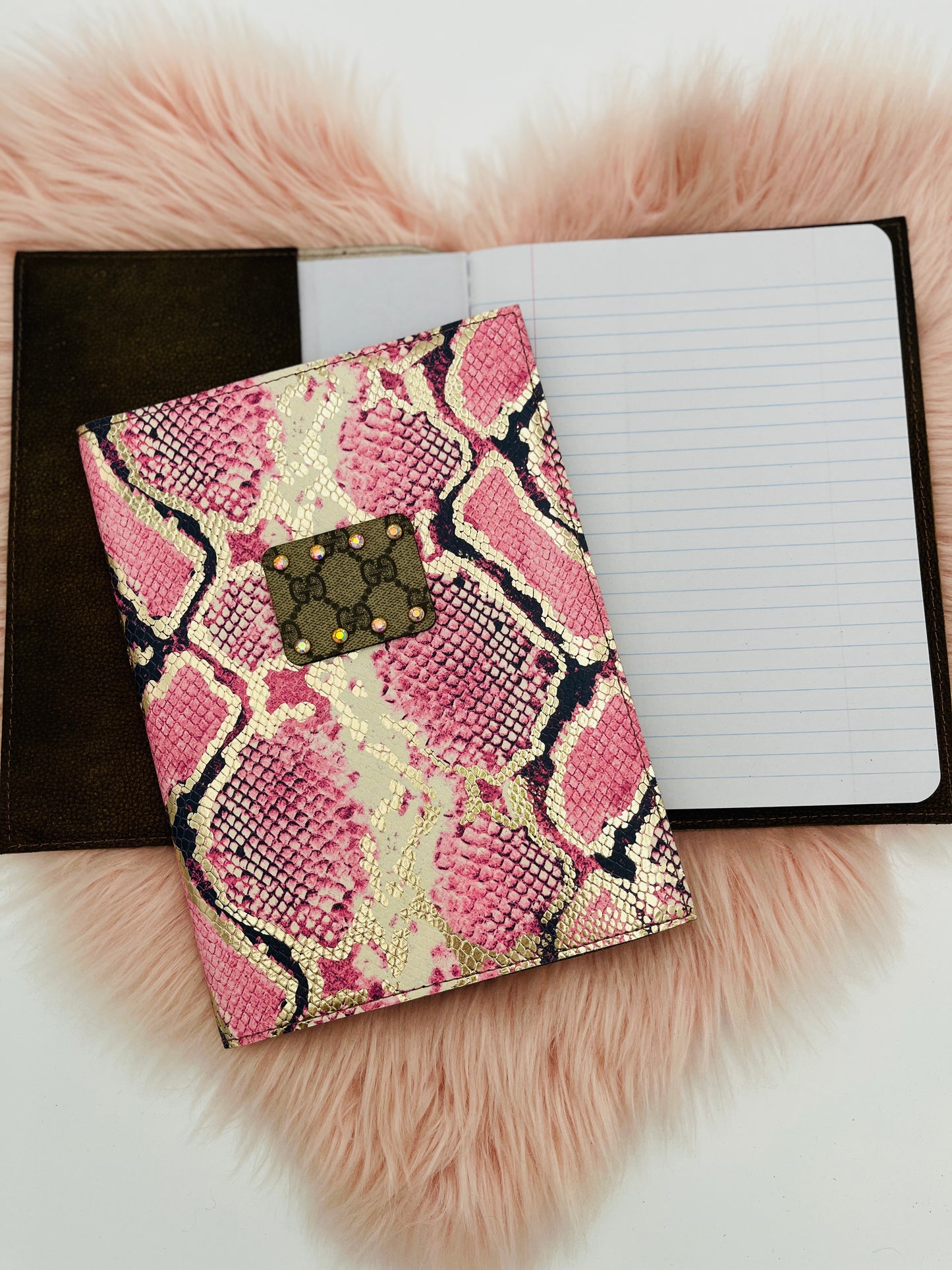 Fiesta Large Journal Pink Snakeskin