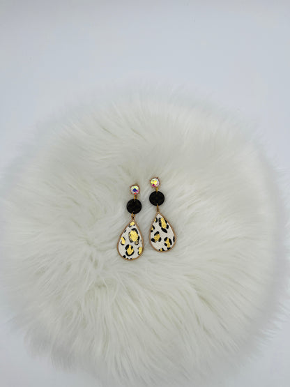 Earrings UCLV White Gold Leopard